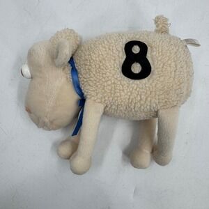 Serta‎ Sheep Plush Toy "8" Blue Ribbon Stuffed Animal "Out Of Work" Tag